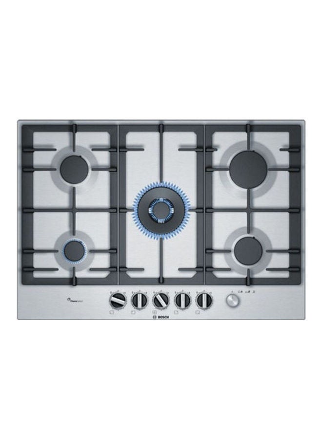 BOSCH Built-in Gas Hob 5 Burner 75 CM PCQ7A5M90 Silver - Image 1