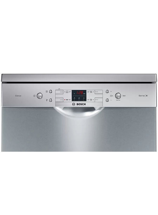 بوش غسالة أطباق سيري 4 قائمة بذاتها، 12 شخصا، 4 برامج، ستانلس ستيل 2400 W SMS44DI00T فضي - Image 4