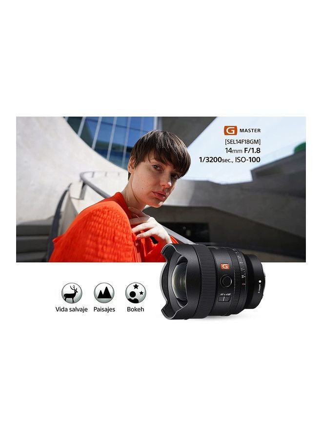 Sony - SEL14F18GM Full Frame FE 14mm F1.8 GM Premium G Master Series Prime Lens, Black - Image 1