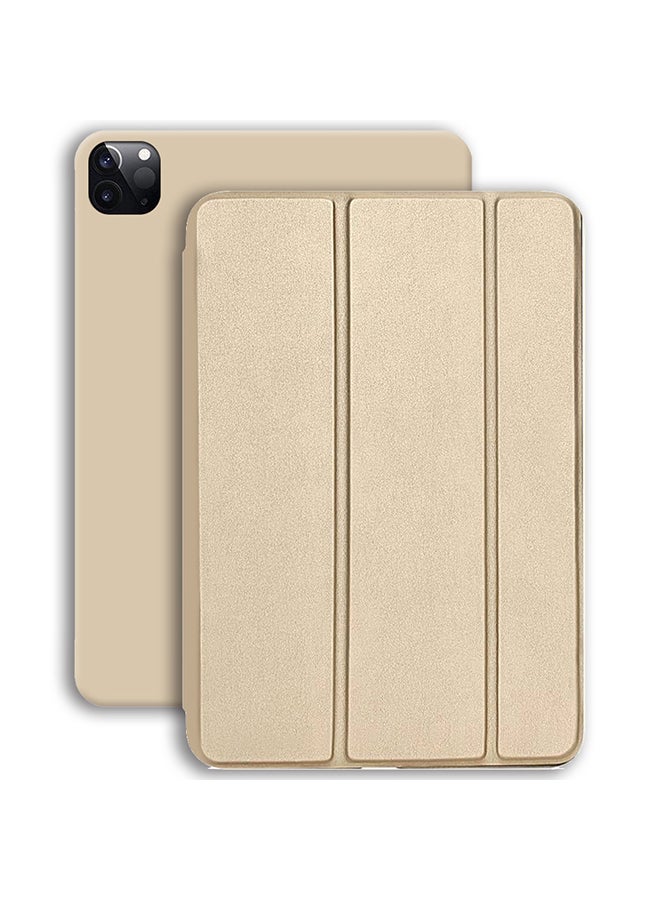 MARGOUN Smart Folio Stand Leather Case Cover for iPad Pro 11 inch (2020) 2nd Generation Gold - Image 2
