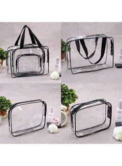 Generic 3-Piece Cosmetic Bag Clear/Black  - Image 5