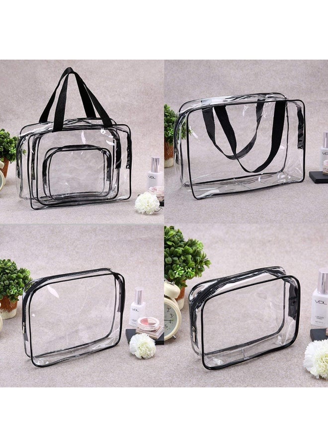 Generic 3-Piece Cosmetic Bag Clear/Black  - Image 5