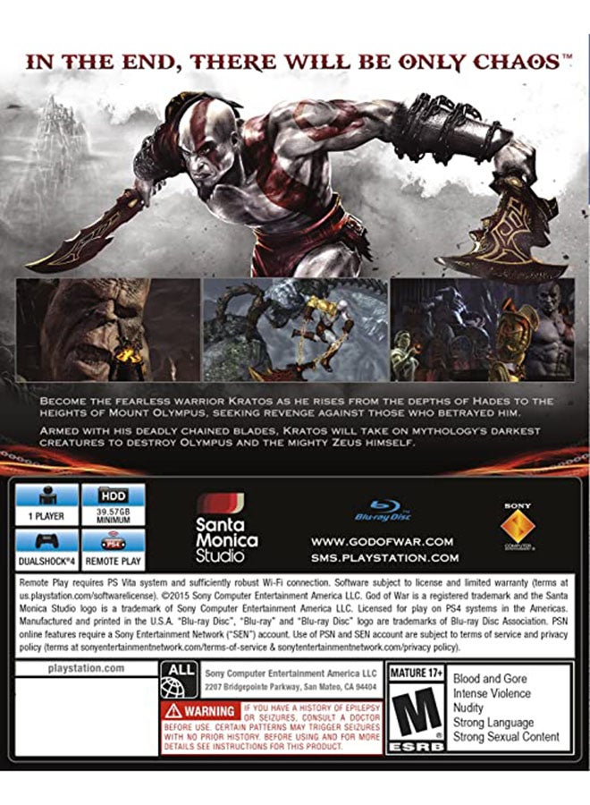 لعبة الفيديو "God Of War III" مُعاد تحسين جودتها (إصدار عالمي) - مغامرة - بلاي ستيشن 4 (PS4) - v1668000698/N11963712A_11