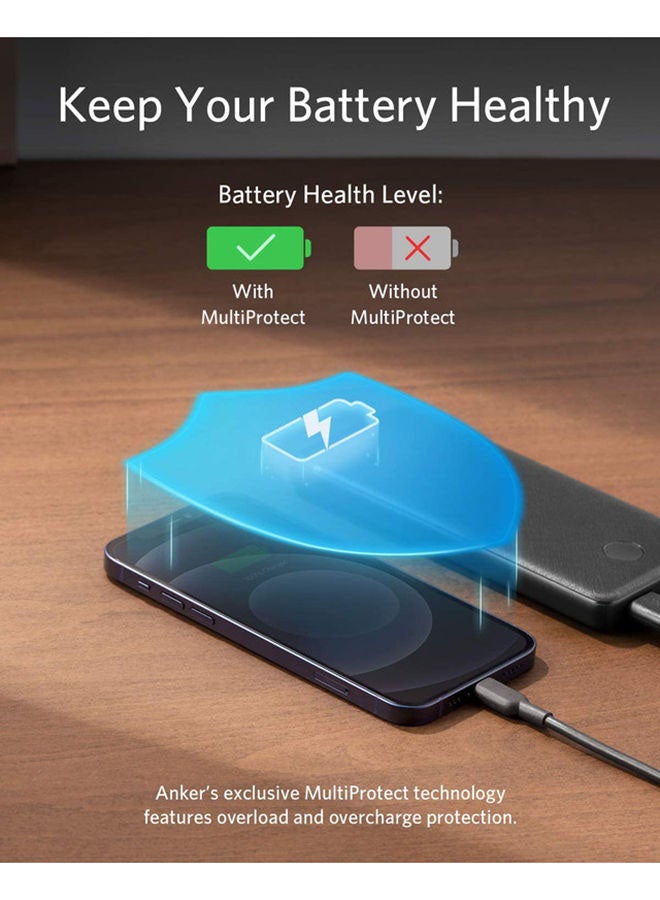 آنكر - باور بانك باور كور رفيع بسعة 10000 مللي أمبير في الساعة وقدرة 18 وات 10000.0 mAh أسود - Image 1