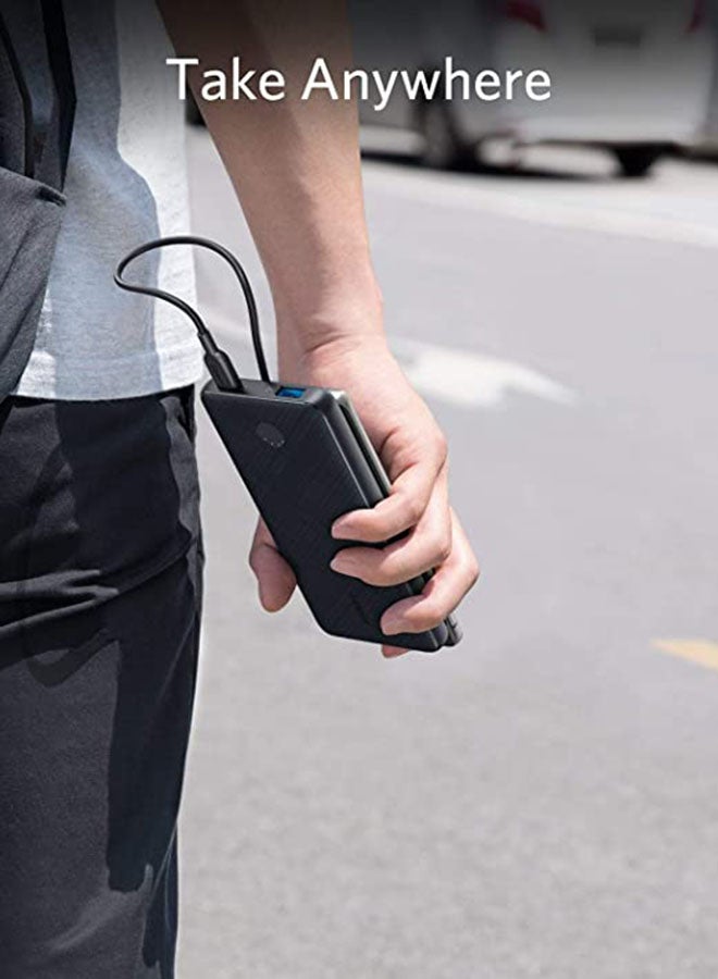 آنكر - باور بانك باور كور رفيع بسعة 10000 مللي أمبير في الساعة وقدرة 18 وات 10000.0 mAh أسود - Image 1