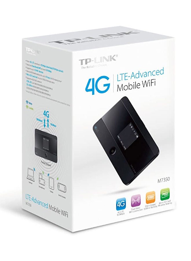 TP-LINK - TL-M7350 4G Mobile WiFi Router Black - Image 1