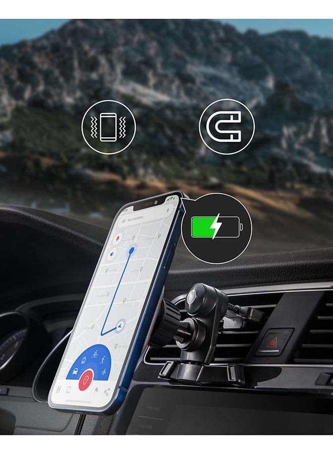 Anker - Powerwave Magnetic Charging Car Mount Black - Image 1