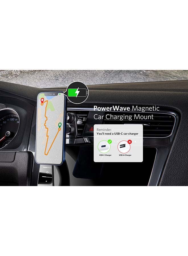 Anker - Powerwave Magnetic Charging Car Mount Black - Image 1
