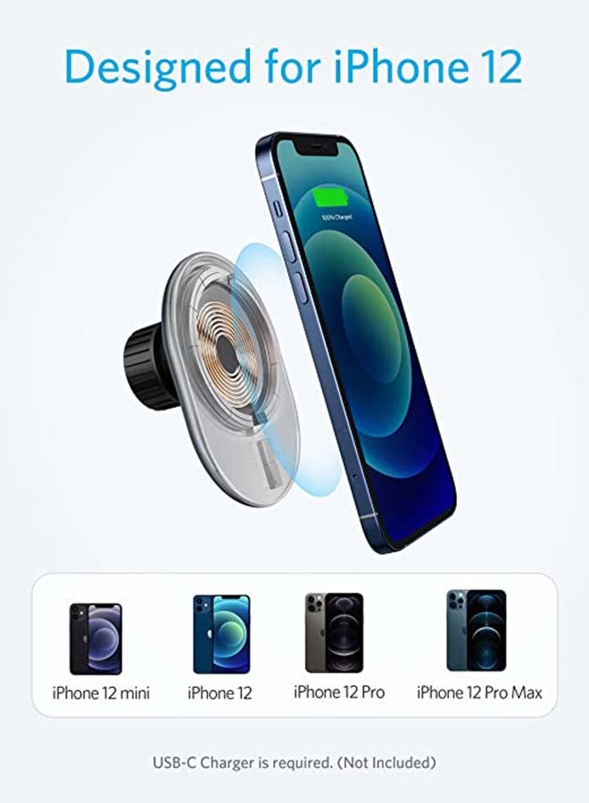 Anker - Powerwave Magnetic Charging Car Mount Black - Image 1