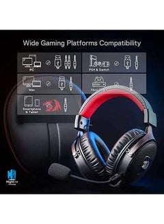 REDRAGON H520 Icon Wired Gaming Headset, 7.1 Surround Sound - Memory Foam Earpads - 50MM Drivers High_End Headphone- Detachable Microphone with Pro Driver - Works with PC, PS4/3 & Xbox One  - Image 3
