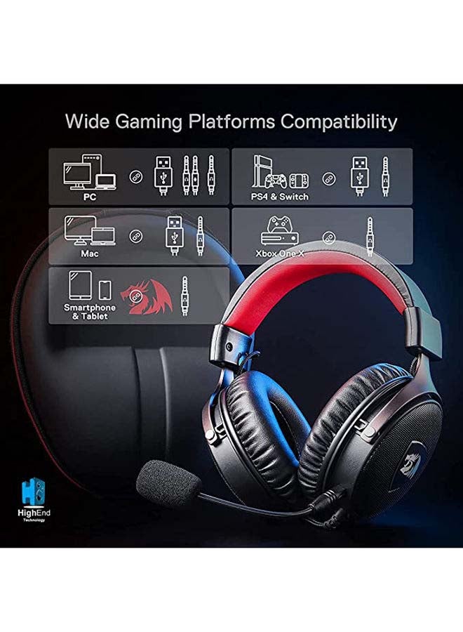 REDRAGON - H520 Icon Wired Gaming Headset, 7.1 Surround Sound - Memory Foam Earpads - 50MM Drivers High_End Headphone- Detachable Microphone with Pro Driver - Works with PC, PS4/3 & Xbox One - Image 1