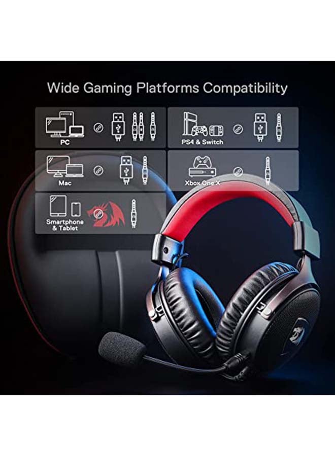 REDRAGON - H520 Icon Wired Gaming Headset, 7.1 Surround Sound - Memory Foam Earpads - 50MM Drivers High_End Headphone- Detachable Microphone with Pro Driver - Works with PC, PS4/3 & Xbox One - Image 1