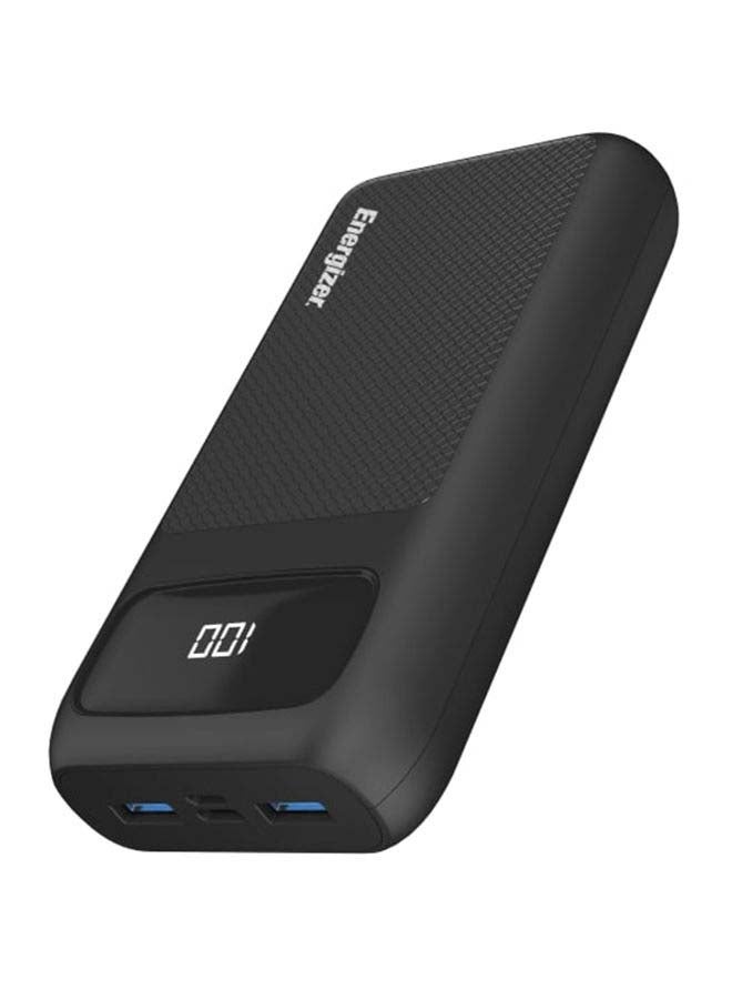 Energizer 20000 mAh Power Bank 20000 mAH USB-C PD 20W + Dual USB-A 18W Output - USB-C  Micro Input Ports and LCD Display Black  - Image 1