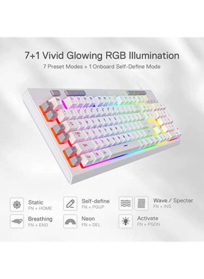 REDRAGON - K512 SHIVA RGB Membrane Gaming Keyboard With 8 Multimedia Keys-6 Macro Keys - Image 1