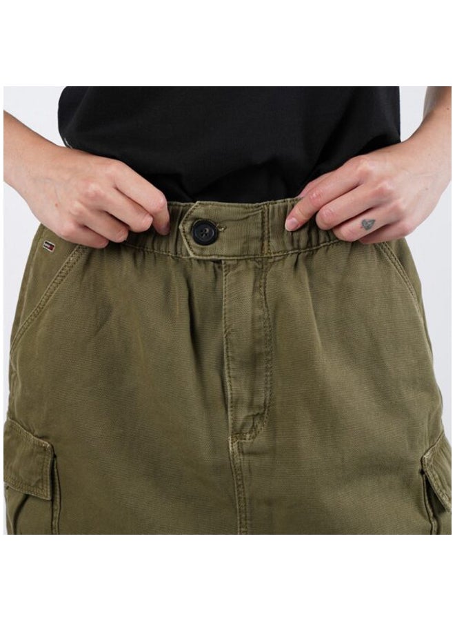 TOMMY JEANS - Short Cargo Skirt Olive Tree Canvas - Image 1