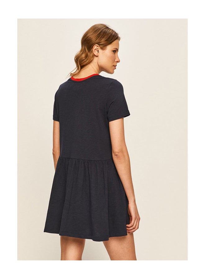 TOMMY JEANS Ringer T-Shirt Skater Dress Twilight Navy  - Image 2