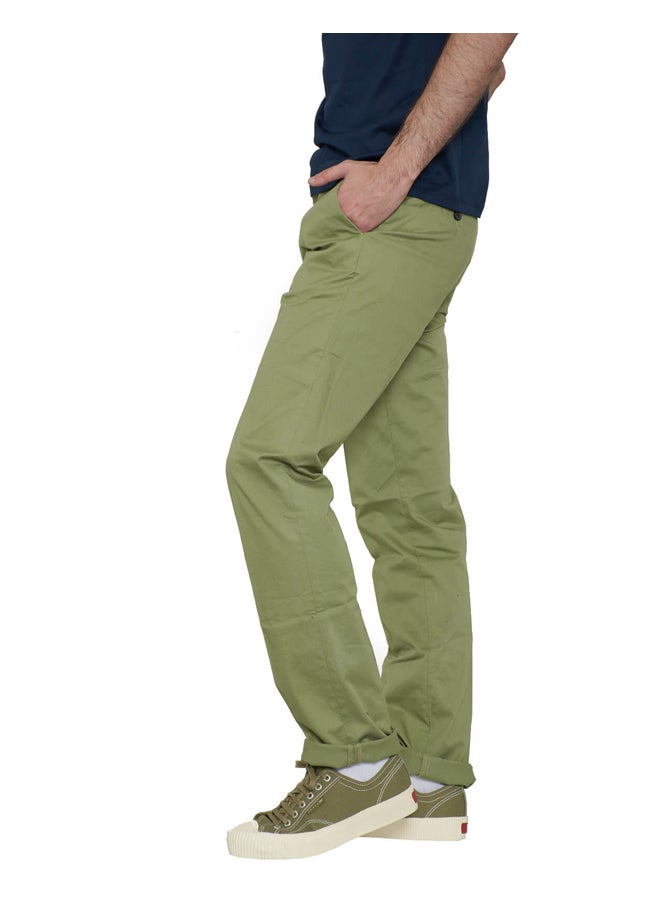 TOMMY HILFIGER - Denton TH Flex Straight Fit Chinos Faded Olive - Image 1