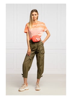 Buckle Detail Belted Trousers Olive Tree - v1668013711/N39653280V_1