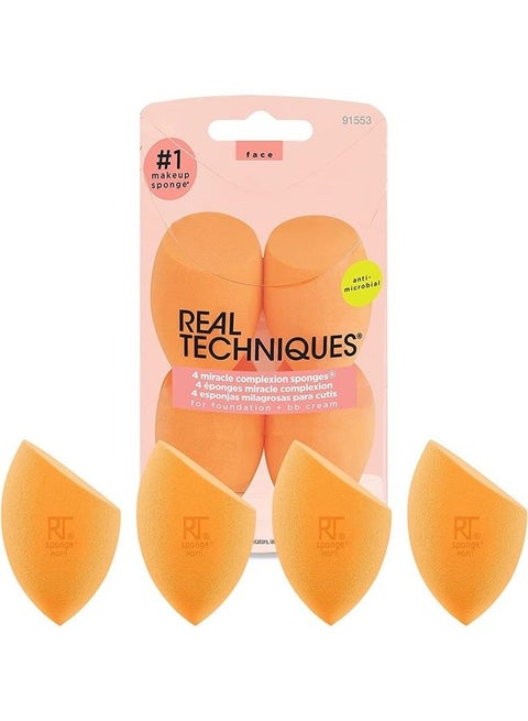 4 Miracle Complexion Sponges Orange