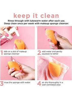 REAL TECHNIQUES 4 Miracle Complexion Sponges Orange  - Image 4