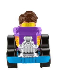 Fisher-Price Fisher-Price Little People Wheelies Hot Rod - GMJ23 ~ Purple and Blue Collectible Car  - Image 3
