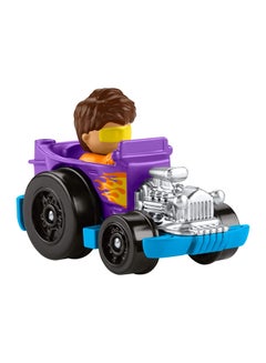 Fisher-Price Fisher-Price Little People Wheelies Hot Rod - GMJ23 ~ Purple and Blue Collectible Car  - Image 4