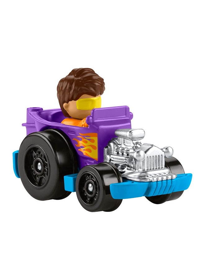 Fisher-Price Fisher-Price Little People Wheelies Hot Rod - GMJ23 ~ Purple and Blue Collectible Car  - Image 4