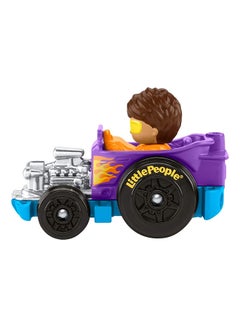 Fisher-Price Fisher-Price Little People Wheelies Hot Rod - GMJ23 ~ Purple and Blue Collectible Car  - Image 5