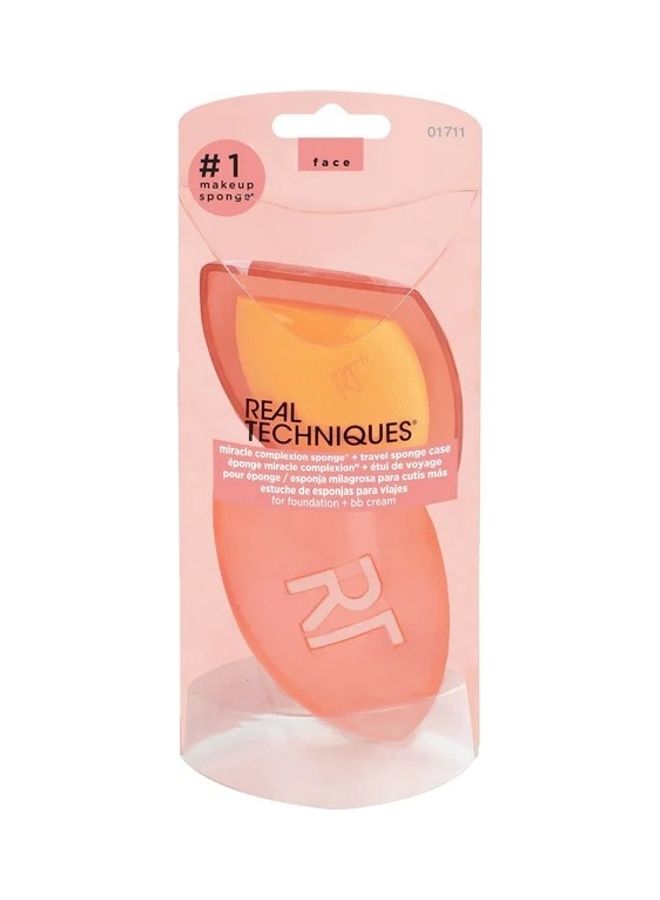 REAL TECHNIQUES - Miracle Complexion Sponge Makeup Blender and Travel Case Multicolour - Image 1