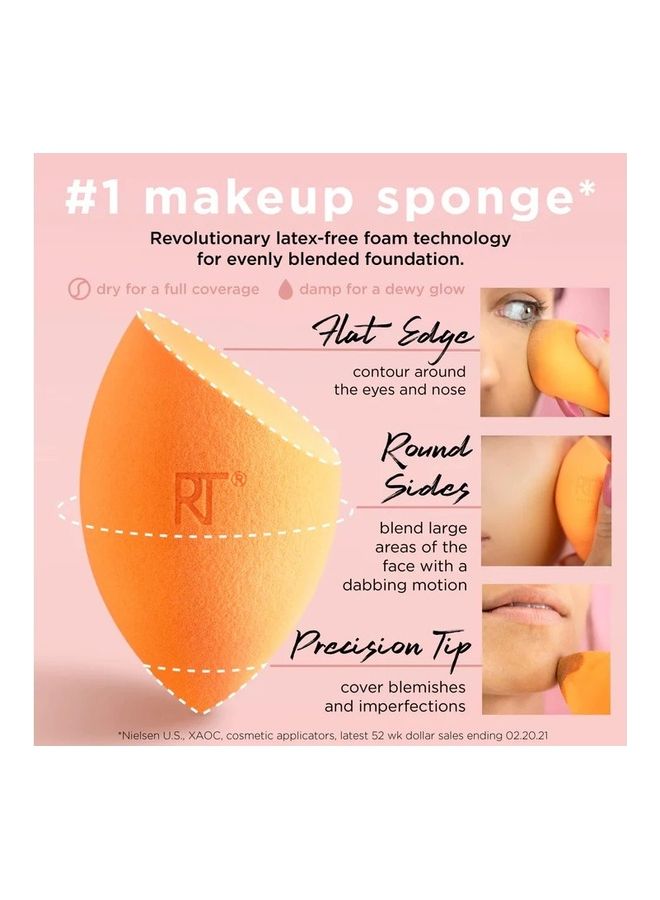 REAL TECHNIQUES - Miracle Complexion Sponge Makeup Blender and Travel Case Multicolour - Image 1