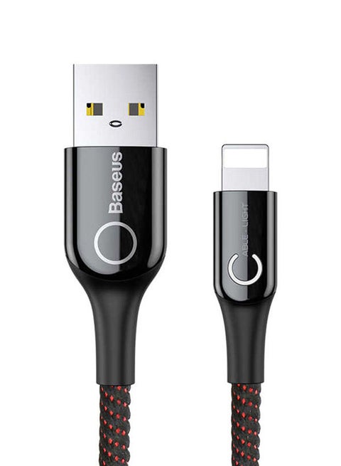 Lightning-Fast Charging Cable with Light Intelligent power-off 1M Nylon Braided Fast Charging & Sync - LED indicator, Compatible with iPhone 13 Pro/12/11/11 pro/11pro max/X XR Max 8 7 Plus and More Black