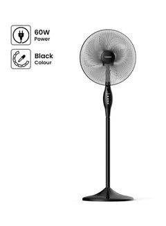 Stand Fan 16 Inch, 4 Blades TSF-16W Black