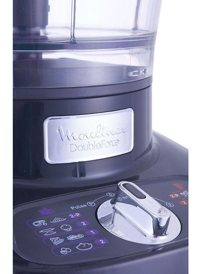 Moulinex - Double Force Food Processor with 10 attachments, 34 functions, 3L Bowl, 2L Blender, 3 L 1000 W FP824825 Black - Image 1