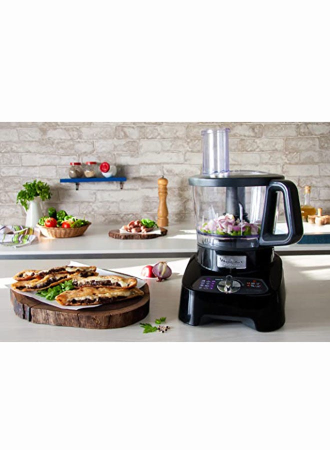 Moulinex - Double Force Food Processor with 10 attachments, 34 functions, 3L Bowl, 2L Blender, 3 L 1000 W FP824825 Black - Image 1