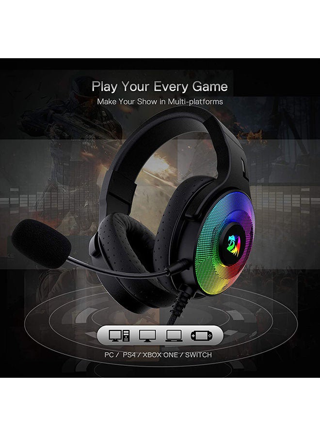 Redragon H350 Pandora Rgb Wired Gaming Headset, Dynamic Rgb Backlight - Stereo Surround-Sound - 50 Mm Drivers - Detachable Microphone, Over-Ear Headphones Works For Pc/Ps4/Xbox One/Ns-Black - v1668060449/N44464290A_5