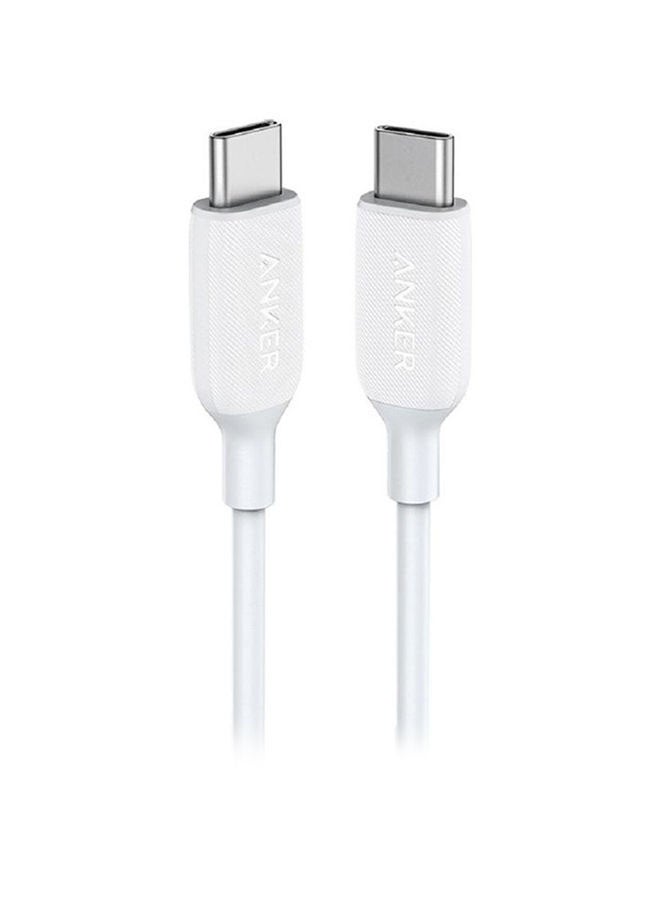 آنكر - كابل باور لاين 3 بمنفذ USB-C إلى منفذ USB-C أبيض - Image 1