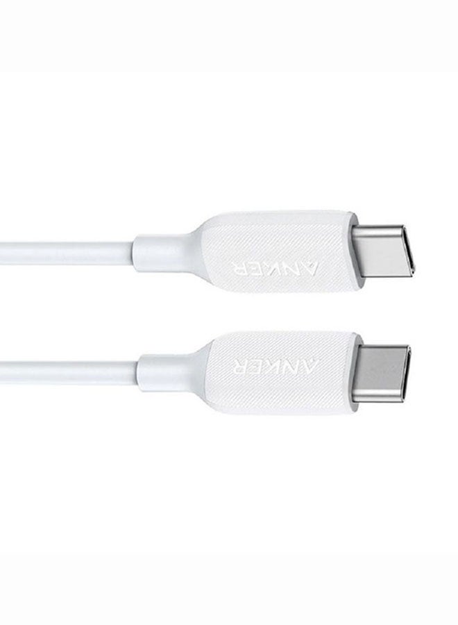 آنكر - كابل باور لاين 3 بمنفذ USB-C إلى منفذ USB-C أبيض - Image 1