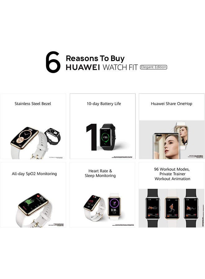 HUAWEI - Watch Fit Elegant Edition Frosty White - Image 1