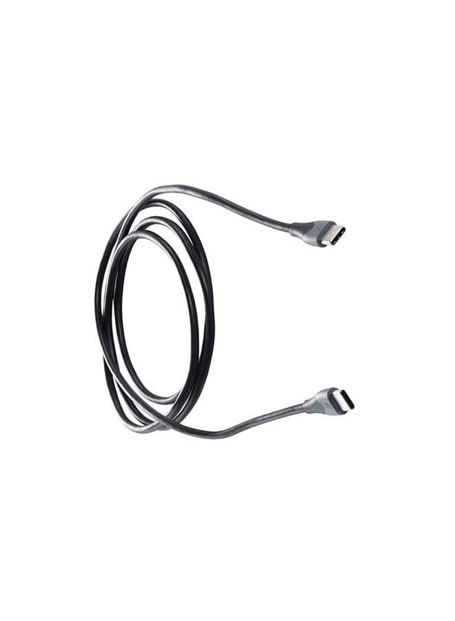 Energizer - Type-C to Type-C Fast Charging Dual Toned Cable, Sync and Charge Black - Image 1