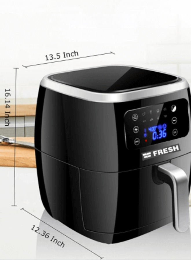 فريش - مقلاة هوائية متعددة الوظائف مزودة بـ 8 برامج للطهي وقدرة 1800 وات 7 L 1800 W AFF-1800B أسود - Image 1