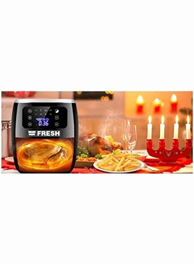 فريش - مقلاة هوائية متعددة الوظائف مزودة بـ 8 برامج للطهي وقدرة 1800 وات 7 L 1800 W AFF-1800B أسود - Image 1