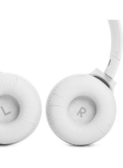 JBL Tune 510Bt Wireless On-Ear Headphones - Pure Bass - 40H Battery - Speed Charge - Fast Usb Type-C - Foldable White  - Image 5