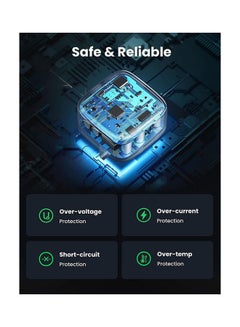 روك بو شاحن شحن سريع بمحول PD بقدرة 20 واط مع كابل Lightning لتوصيل الطاقة على الحائط متوافق مع Apple iPhone 13/iPhone12 Pro Max/SE 2020/11/XR/XS/X/8/7 وApple iPad Air 4/Pro 2020 وSamsung Galaxy S21 Ultra /S21  - Image 4