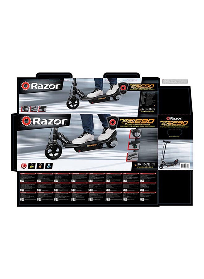 Razor - Power Core E90 Electric Scooter With Hub Motor, Push-button Throttle, 8+ Black Black - Image 1