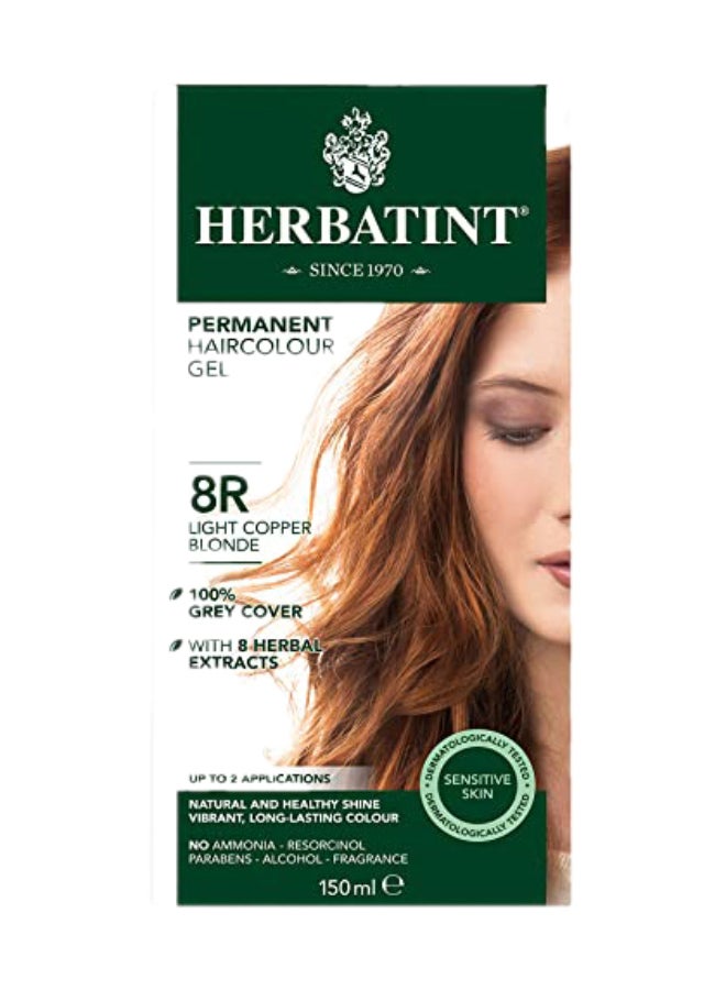 Permanent Hair Colour Gel 8R Light Copper Blonde 150ml - v1668066798/N22464084A_1