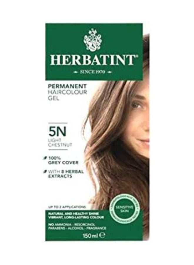 Permanent Hair Color Gel 5N Light Chestnut 150ml
