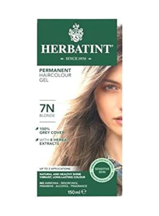 Permanent Herbal Hair Color Gel 7N Blonde 150ml