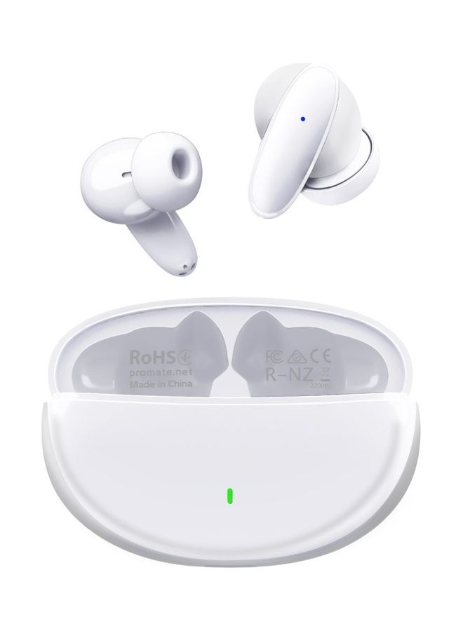 PROMATE - True Wireless Earbuds,In-Ear Bluetooth v5.1 HD Earphones with Mic,IPX5 Water Resistance,20H Playback Time,Intelligent Touch Controls and Smart Auto Pairing for Smartphones, Lush White - Image 1