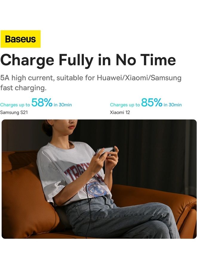 100W MVP 2 Elbow Angled Cable Power Delivery With Side Connector USB Type C 1M 5A Multicolour