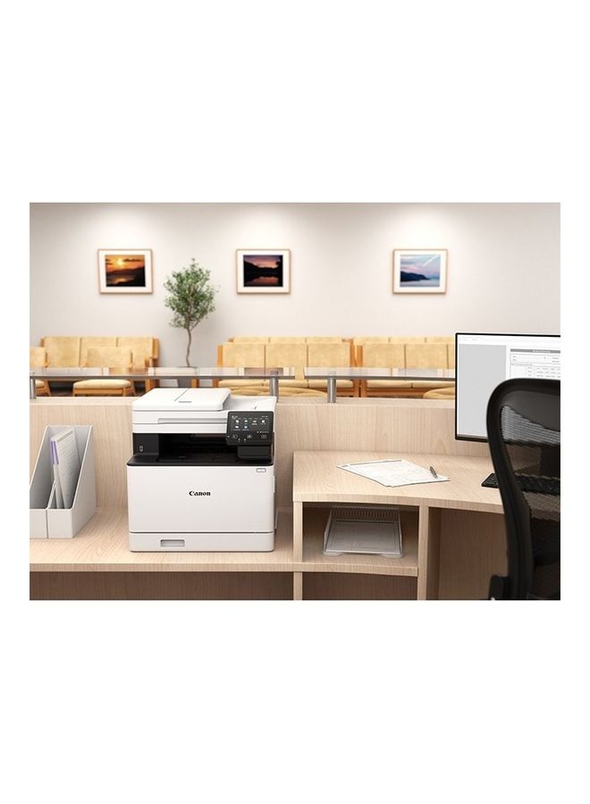 Canon - i-SENSYS MF754Cdw All-In-One Colour Laser Printer - Wireless, Wi-Fi, PC Connected & Network - A4 Print, Copy, Scan, Fax - 33ppm, Auto Duplex Print, Auto Scan - Compatible w/Mac, Windows, Linux White - Image 1